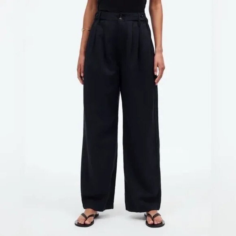 Madewell - Harlow Wide-Leg Black Pants - Size 12